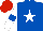 Royal Blue, White star, White sleeves, Royal Blue armlets, Red cap
