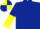 Dark Blue, Yellow halved sleeves, quartered cap