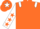 ORANGE, white epaulettes, white sleeves, orange stars, orange cap, white star