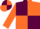 Maroon and Orange (quartered), Orange sleeves