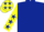Dark Blue, Yellow sleeves, Dark Blue stars and stars on cap