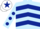 Light Blue, Dark Blue chevrons, Light Blue sleeves, Dark Blue spots, White cap, Dark Blue star