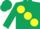Dark Green, large Yellow spots