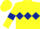 Yellow, Dark Blue triple diamond and armlets