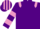 Purple, Mauve epaulets, hooped sleeves, striped cap