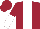 MAROON, white panel, halved sleeves, maroon cap
