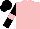 Pink, Black sleeves, Pink armlets, Black cap