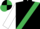 Black, Emerald Green sash, White sleeves, Black and Emerald Green quartered cap