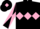 Black, Pink triple diamond, diabolo on sleeves and diamond on cap