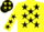 YELLOW, black stars