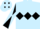 Light Blue, Black triple diamond, Black and Light Blue diabolo on sleeves, Light Blue cap, Black diamonds