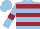 LIGHT BLUE, MAROON hoops and armlets