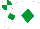 White, Emerald Green diamond and armlets, quartered cap