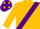 Old Gold, Purple sash and cap, Gold spots