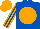 ROYAL BLUE, orange disc, striped sleeves & cap
