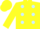 YELLOW, light blue spots, yellow cap