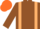 BROWN, beige braces, orange cap