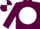 MAROON, white disc, quartered cap
