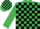 EMERALD GREEN & BLACK CHECK, emerald green sleeves, check cap