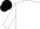 White, Black Band on Sleeves, Black Cap