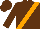 Brown, Orange Sash, Brown Cap