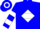 Blue, White Diamond Hoop