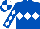 ROYAL BLUE, white triple diamond & diamonds on sleeves, quartered cap