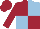 MAROON and LIGHT BLUE (quartered), MAROON sleeves