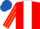 RED, white panel, royal blue sleeves, orange stripes, royal blue cap