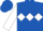 ROYAL BLUE, white triple diamond & sleeves, royal blue cap