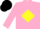 PINK, yellow diamond, black cap