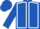 ROYAL BLUE, white seams, royal blue cap