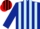 Dark Blue and Light Blue stripes, Black and Red striped cap