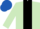LIGHT GREEN, black panel & armlet, royal blue cap