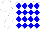 White, Blue Diamonds