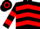 BLACK & RED CHEVRONS, hooped sleeves & cap