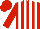 Red, white stripes, red cap
