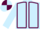 LIGHT BLUE, maroon seams, quartered cap