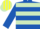 ROYAL BLUE & LIGHT GREEN HOOPS, yellow & light green striped cap