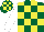 DARK GREEN & YELLOW CHECK, white sleeves, dark green & yellow check cap