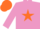 MAUVE, ORANGE star, ORANGE cap