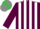 MAROON & WHITE STRIPES, emerald green & grey quartered cap