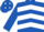 ROYAL BLUE & WHITE CHEVRONS, royal blue cap, white diamonds
