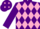 PURPLE & PINK DIAMONDS, purple cap, pink diamonds
