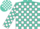 Turquoise, White Blocks
