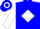 Blue, White Diamond Hoop, White Sleeves