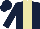 Dark Blue, Beige stripe