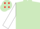 LIGHT GREEN, white sleeves, light green cap, red diamonds