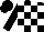 Black, White Blocks, Black Cap