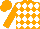Orange, White Diamonds, Orange Cap